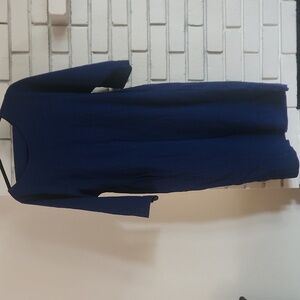 Curator SF Blue Crepe Midi Dress Small